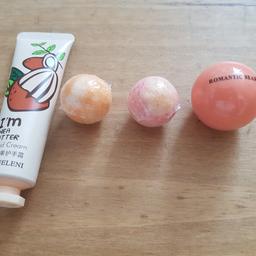 New & unused 1 x handcream, 2 x foot soak bath bombs & 1 x lip balm.
COLLECTION ONLY 
Please note items will ONLY be kept for 48 hours after confirmation. If item is not collected within this time they will be relisted 
** ITEM IS COLLECTION ONLY **
   *** NO OFFERS ACCEPTED ***