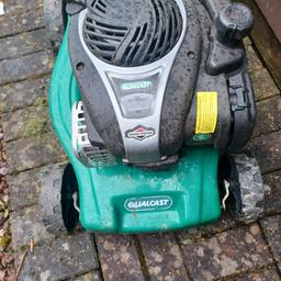 Qualcast self propelled lawn mower, good runner but the spring has broken to the clutch but still able to use. Collection only.