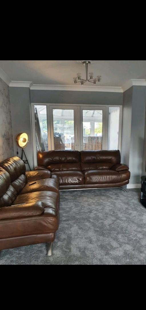 Buy & Sell West Midlands Birmingham - Photos for Pair of luxury leather sofa settees - premium