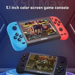 New X50 Max Handheld Game Console (Red/Blue)