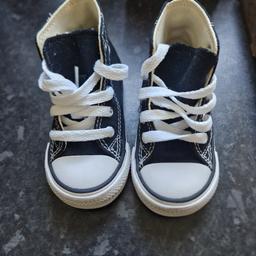 Converse all star infant trainers 
size 5
have been worn twice, but never used on the ground outside as the soles are spotless.
very good condition 
collection ONLY- archway London n19
bought for around £30