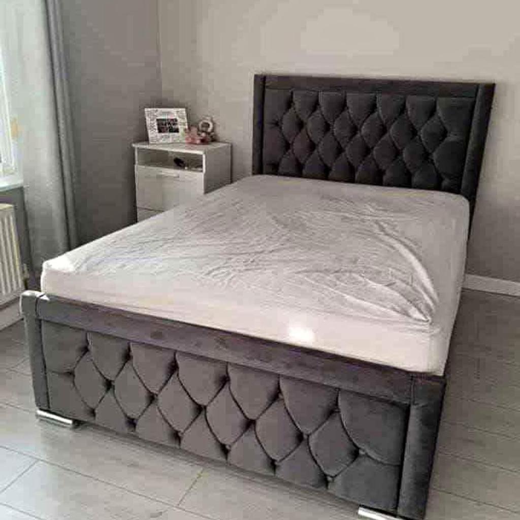 Memory Foam Mattress-Free delivery

Available Sizes & Prices

Single Bed without Mattress 135 pounds

Single Bed with Mattress 175 pounds

Double Bed without Mattress 155 pounds

Double Bed with Mattress 205 pounds

King Size Bed without Mattress 175 pounds

King Size Bed with Mattress 235 pounds

Super King Size Bed without Mattress 235 pounds

Super King Size Bed with Mattress 305 pounds

You can also have Ottoman storage with Gas lift. Gaslift is optional 100 Pounds Extra.

if you also want ottoman box it has 65 pounds extra charges

NOTE
Prices are fixed and quality is guaranteed that's why we offer CASH ON DELIVERY so you can check quality before paying.

FREE HOME DELIVERY
Any flat frame in any fabric with diamante or fabric buttons

 Florida Bed - Hilton Bed - Panel Bed - Wingback Panel Bed - Arizona Bed

0Monoco-Paris Divan-Seligh-Hilton

Frame Bed with or without memory foam mattress
3ft
4ft
5ft
6ft

Double Bed with Mattress - Full Foam Mattress - Florida Double Bed - Free H