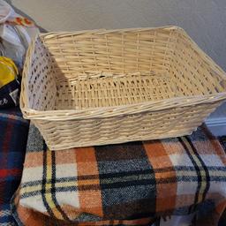 we have a lovely basket for sale ideal for storage from smoke and pet free home collection only