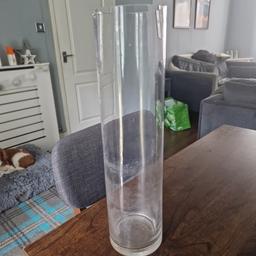 cylinder glass vase ideal for light up twigs or flowers . can be collected up dropped off if not to far