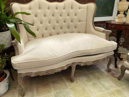 Buy & Sell Cheshire East Over Alderley - Cheshire East - Photos for Designer French oak linen sofa