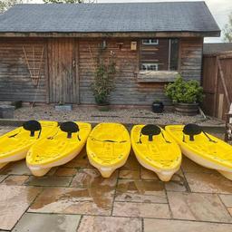 Ocean Blue single sit on top kayak in excellent condition as only used twice. There are 5 available, 4 of them have the backrest but I’ve misplaced the 5th one unfortunately (these can be bought separately online). 2.5m long and 74cm wide. Buyer to collect. £165 each