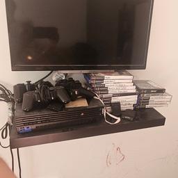 PlayStation 2, 
17 games
1 original pad
2 wireless pads
all wiring
tv included if wanted
no remote with tv
and 1 memory card
ps2 is chipped so all games working on it
selling because dont get time to play
price debatable