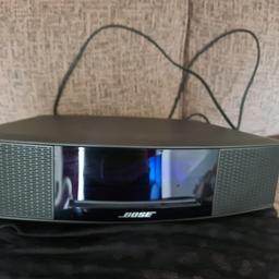 bose wave music system iv
comes with manual and remote cd player and digital clock display dab radio cd disc for setting it up never used from a smoke and pet free home