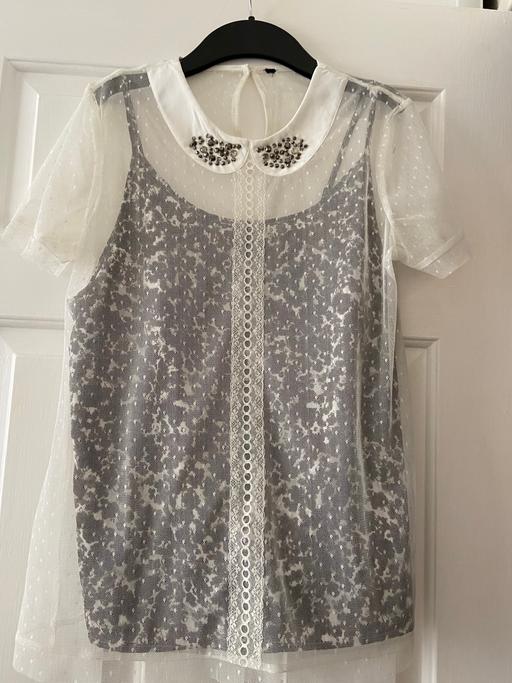 Buy & Sell Staffordshire Stoke-on-Trent - Photos for Women’s 14 Cream lace with animal print under