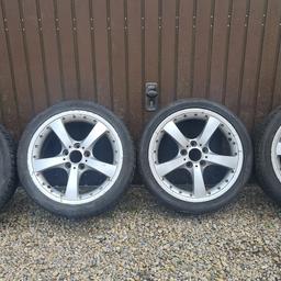 18" Borbet BMW alloy wheels and tyres



Manufacturer: BMW


Serial number: 6768560-13 / 6768561-13


Rim diameter: 18


Rim width: 2x7.5j 2x8j


Spacing: 5x120 Seats


(ET): 47/49



Rims are original BMW



The price is for 4 rims



Rare split rim alloys which would benefit from refurbishment



Unfortunately the centre caps are missing



Two tyres are brand new 225/40/18 and two are 235/40/18 both new replacing



Collection from Bolton, Lancashire.