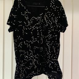 Black and silver sequin religion t shirt 
Was £90 selfridges
Worn twice and washed twice only
Bargain
