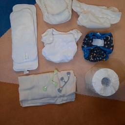 Some items used once and washed. Some others are new, unused, but without the tags.
Bundle from "Nappy ever after" including:
- Flat nappies - 2 "nappy ever after" organic, unbleached cotton prefolds
- fitted nappy: 1 "totsBots" bamboozle stretch, with two additional bamboo boosters
- 1 "thirsties duo" wrap
- 1 all-in-one "mioSolo"
- Two nappy fasterners
- One roll of diaposable liners
To be used from birth. This bundle gives you a taste of the various types of reusable nappies.
Smoke and pet free home.
I can post with Evri or Yodel, or alternatively you can collect from N1, near Essex Rd train station.
Please ask if in doubt, thanks