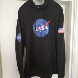 black hoodie 
NASA logo to front and arm
good condition no defects 
size xl