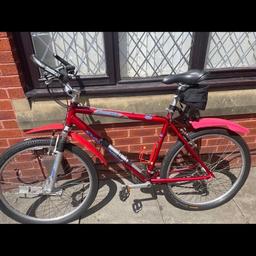 Brand new wheels (continental double fighter 1.9) cushioned seats extra handle bars that can be removed , mud guards, lights front and back , tool kit 
Speed and gear changes 
Brakes have been serviced rides like new