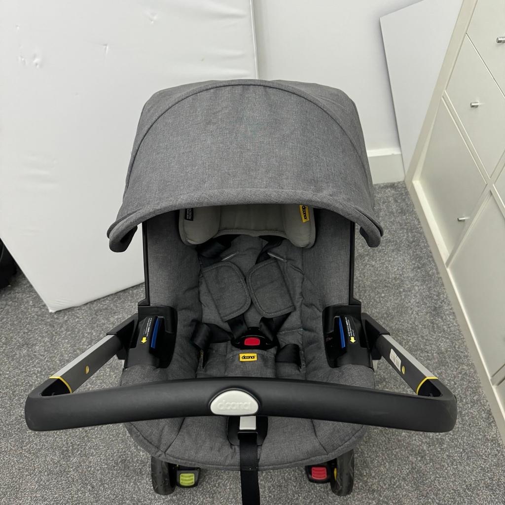 Sold as seen. Amazing deal for this doona pushchair turn into car seat with isofix. Super practical for babies under 1! Used for 10months only in very good condition
Can be parcelled to you for £25.
Sensible offers only. Please don’t waste my time putting offers in if you’re not really interested. Payment required via Shpock only.

Originally bought this whole set for 399!