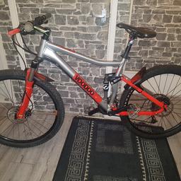 For sale
Voodoo canzo full suspension
27.5inch wheels
19inch frame
27 speed gears
Hydraulic disk brakes
Air forks
Mudguards
Mint condition
1st to view will buy it 1000%
Buyer won't be disappointed at all
No time wasters
1st £320
Grab a absolute bargain
Can deliver for fuel costs
Pick up Middlesbrough