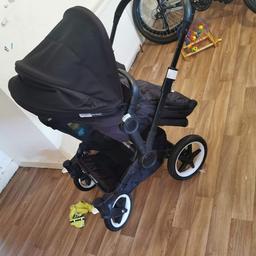 Would anyone be interested in a bugaboo donkey thinking of selling mine in the next week or so 😍😍

Photos were toke before handle was fixed z
I have all the fabrics for a second child to just need a new feat frame

Comes with
2 sets if hoods donkey 3
2 toddler seat fabrics donkey 3
1 seat frame donkey 2
2 raincovers
1 side basket
1 chasses donkey 2
4 foam wheels donkey 2
And one hight performance footmuff hardly used still in brand new condition

130 or would swap plus money my way
