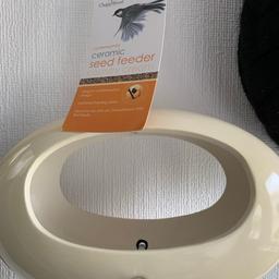 Brand new with tags ceramic bird feeder