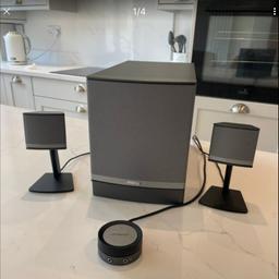 FOR SALE IS MY BOSE COMPANION 3 SPEAKERS IN EXCELLENT CONDITION NO MARKS EXCEPTIONAL QUALITY AND SOUND VERY POWERFUL COMES WITH SUBWOOFER AND 2 SATELITE SPEAKERS ALSO HAS ADJUSTABLE BASS CONTROL ON REAR OF SUBWOOFER.
ANY QUESTIONS FEEL FREE TO CONTACT ME.
£85 ono