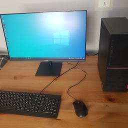 Budget gaming pc full setup 

in excellent condition i can install games like fortnite or apex legends for test or request just let me know

Lenovo Mini tower Lenovo Keyboard and mouse and Huawei 24 inc IPS monitor

Cpu Ryzen 5 3400g
Gpu GTX 1650 4GB Gddr6
16GB Corsair Ram 2x8
250gb Nvme SSD (OS)
Windows 10 Pro active (free upgrade to Win 11)
500gb Seagate barracuda 
DvD-RW
Huawei 24 inc 60hz IPS monitor
Lenovo Keyboard and Mouse
 
any questions let me know
Collection only