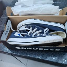 blue high top converse hardly worn like new in original box