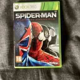 Spider man shattered dimensions for the Xbox 360 complete with manual disc is in excellent condition.