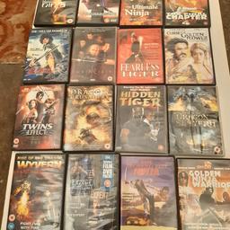 Over 100  assorted dvd s  western kung fu thriller love etc collect onlu