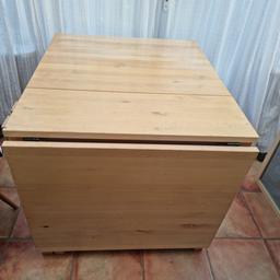 ikea norden gateleg table with 6 drawers  . in Good condition 
it's been stored in a conservatory so bit faded on one side , new varnish coat will be beneficial. 
collection DE11 8FD 
£120 ONO