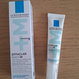 La Roche-Posay Effaclar Duo +M Anti-Imperfections Triple Corrective Care 

15ml

New in box

Made in France

Indications - severe and recurring imperfections.  Post acne marks.  For men and women.

Use - apply to the whole face morning and/or evening after cleansing skin with Efficlar Foaming Gel.  Avoid eye area.

From a pet and smoke-free household 

Collected £5
