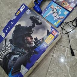ps4 fully working great condition in box offers welcome 

65 pound good 
3 pads with ps4 and 3 games