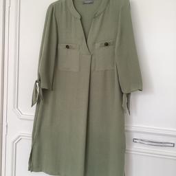 Principles Shirt Style Dress
Three Quarter length sleeves
Sage Green in colour Ex Condition 
Size 12;14