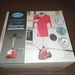 New in box, never used, unwanted gift, ready to use in 45 seconds, clothes, trousers, furnishings etc, 1800W, telescopic pole, auto power off, rotating hanger, 50 minutes continuous use, RRP £60 approx... Collection only