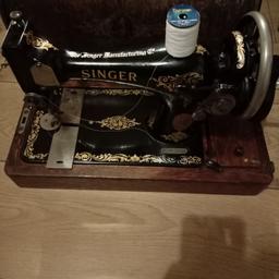 Antique Singer sewing machine, works as it should, still in original case, can be used for sewing or as display