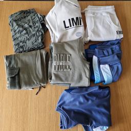 Here for sale is a bundle of boys clothes aged 10-11 years.

1). Green hoodie and cargo style joggers teamed with green with scribble writing t shirt

2). New with tags white tracksuit

3). New with tags blue tracksuit

Collection Norton Canes