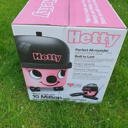 New & Sealed Numatic Hetty HET160 Compact Cylinder Vacuum Cleaner Vac Mrs Henry Pink is a household favourite, providing an efficient and reliable clean

Uses disposable 6L Triple–Layer HepaFlo Filter Bags, which boast a capacity up to 5 times bigger than other bagless vacs

Flexible toolkit and extra–long reach enables you to vacuum carpets, hard flooring, car interiors, stairs, and even handle DIY jobs

Collect Bedford
Post £12

L1TQ