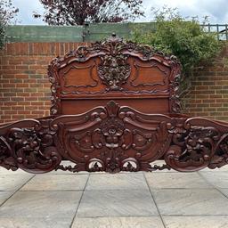 This stunning Rococo French Antique king size Bed-frame in a great used condition overall, with some minor dents, chips, scratches, cracks, and knicks that add to the character of the shabby chic. The bed has been cleaned and still a magnificent bed to own. Please see pictures

RRP £1,021.00 please see here  https://akdfurniture.co.uk/product/rococo-bed/ 

Approx.
W: 175cm
L: 230cm
Headboard height: 145
Footboard height: 60cm

Collection from Sunbury, Surrey,
