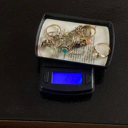 A mixture of 10 ladies rings all hallmarked 375/ 9 Ct gold in good condition including diamond, turquoise, amethyst, dark bleu sapphire, Opal , pearl, coral , cubic zirconia,  . One of them is white gold  . The turquoise one is cracked but not affecting the look or any . Total of 10 rings all for £595 no offer will be considered . Pls look at the pictures attached for more details can accept PayPal,collection, bank transfer or delivery if close by . Shpocks wallet too . Can be sold individually too .
