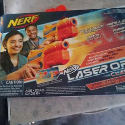 Nerf Laser Ops classic guns. I have 2 boxes with 2 guns in each box. have never been used. opened the box to take pictures