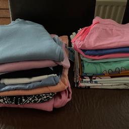 Girls Summer Clothes Bundle - Age 12-13 (20 items)

Black & White Playsuit - Primark age 12-13
Pink Denim Jacket - TU age 13-14
Coral Cotton Dress - M&S age 12-13
Blue/Black/White Fitted T-Shirt Dress - New Look age 12-13
White Leggings - George age 13-14
Blue Sleeveless Shirt with Tie - H&M age 12-13
Pink Flamingo Nightdress - Matalan age 13
Blue Cropped Sweatshirt - New Look age 12-13
3 pairs of Shorts - H&M age 12-13
Pink Shorts with White Stripe - Primark age 12-13
Orange Stitch T-Shirt - Primark Size XS
Stitch Layered Top - Primark age 12-13
2 Cropped T-Shirts - New Look age 12-13
2 Lee Cooper T-Shirts - age 13
Friends T-Shirt - Primark age 12-13
Grey motif T-Shirt - George 13-14

All items are in good condition from a smoke free home.
Collection only from B98 8RW