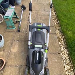 Cordless  lawn mower model number CLM001. Minimal use and dry stored. Everything required is included. Two batteries and grass box.
Also purchased at same time cordless grass trimmer model number ST20. Minimal use dry stored with battery.
