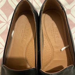 Black leather shoes from next 
used once 
In almost brand-new condition 
Selling because I have bought the wrong size 
Size 7 extra wide