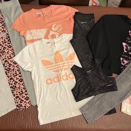 Girls Clothes Bundle Age 11-12 (14 items)

3 Cropped T-Shirts - George age 11-12
2 pairs of leggings - George age 11-12
Black Sports Leggings & Crop Top - USAPRO age 11-12
2 Adidas T-Shirts age 11-12
Grey Distressed Skinny Jeans - Matalan age 12
Black Cropped Sweatshirt with Butterfly Detail - George age 11-12
Tie Dye T-Shirt - F&F age 11-12
Navy Leggings - M&S age 11-12
Tie Dye Hooded Sweatshirt Dress - F&F age 11-12

All items are in good condition from a smoke free home.

Collection only from B98 8RW