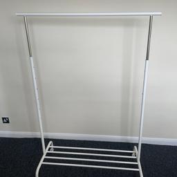 IKEA white adjustable clothes rail great condition