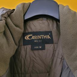 Carinthia Mig 3.0. Jacke ist komplett dicht und optisch wie neu.
Der Reißverschluss müsste erneuert werden. Bei Interesse kann der auch noch gemacht werden.