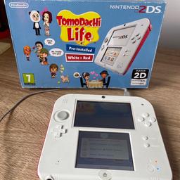 Nintendo 2DS with box and charger. Small surface scratches only