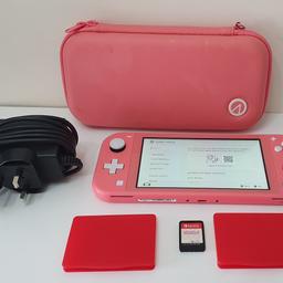 Nintendo Switch Lite Pink Coral Console - Unboxed

Excellent and clean condition.
Screen is in very good condition also.

Full working order.
Can be shown working.

Console comes with one game as shown in the photos (game cartridge only, no case), original Nintendo charger, a hard/travel case and two red cases to store game cartridges.

£120 - fixed price.
No lower offers, please.

Collection is from Walsall.

Delivery is available for extra.

No swaps.