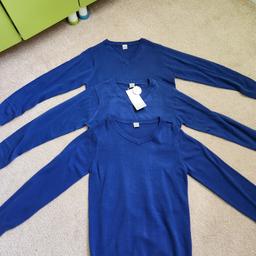 3 x blue jumper school/casual brand new with tags. see pictures for details collection from wv14 or will post see my other items for boys and ladies bundles BARGAIN