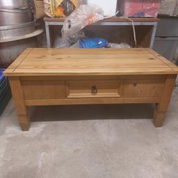 wooden table with draw pull out