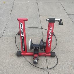 Minoura mag 500 bike turbo trainer

Works fine, clamp for adjuster broke. Needs to be cable tied.

Collection only B7
£15 ono