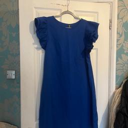 Ladies frill sleeve dress in blue size XL fit up to size 16 from Shein